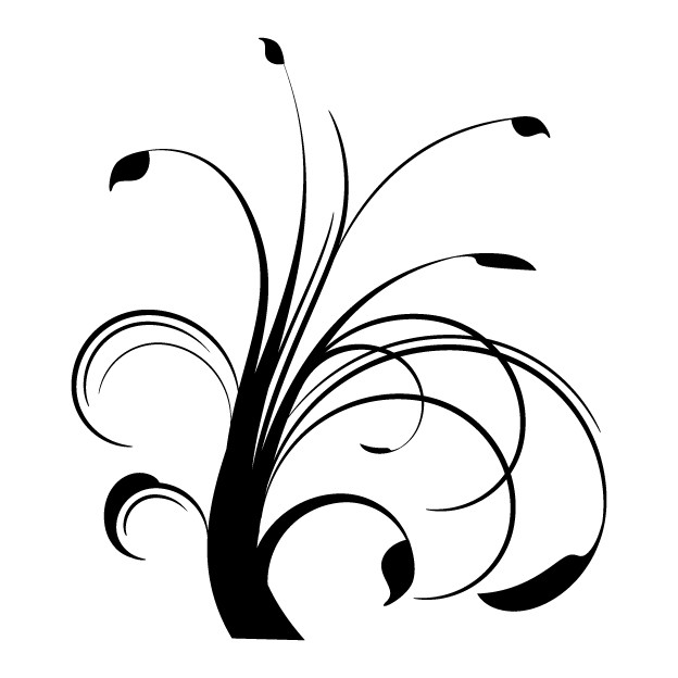 Gorgeous Tall Floral Stems - Vinyl Wall Art - Wall Decal - Window Sticker - Wall Decor