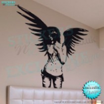 Beautiful Gothic Angel - Vinyl Wall Art - Vinyl Wall Decal - Window Graphic - Wall Decor