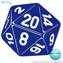 D20 Dice - Car Decal - Bumper Sticker - Window Graphic - Vinyl Wall Art 