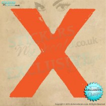 Ed Sheeran - X Logo - Vinyl Wall Art - Wall Decal - Window Sticker - Wall Decor
