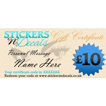 Stickersndecals £10 Virtual Gift Certificate