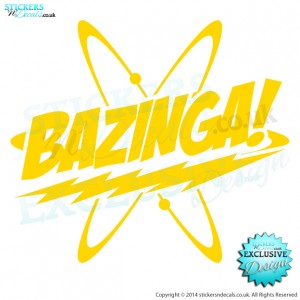 Bazinga! Logo -Sheldon Cooper - The Big Bang Theory - Vinyl Decal - Wall Art - Window Sticker - Wall Decor