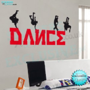 Dance - Freestyle Silhouette Dancers - Vinyl Wall Art - Wall Decal - Window Graphic - Wall Decor
