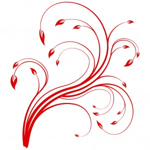 Flower Scroll Swirls - Vinyl Wall Art - Vinyl Wall Decal - Wall Decor - Window Sticker 