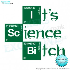 It's Science Bitch! - Breaking Bad Inspired - Vinyl Wall Art - Wall Decal - Window Sticker - Car Graphic