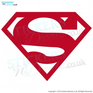 DC Superhero Superman - S Shield Symbol - Vinyl Wall Art - Wall Decal - Window Graphic - Car Sticker