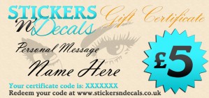 Stickersndecals £5 Gift Certificate