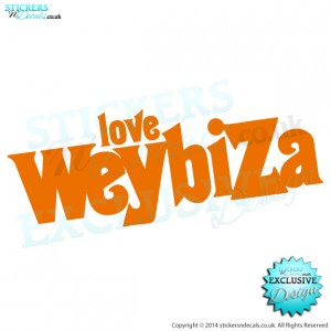 Love Weybiza - Car Decal - Bumper Sticker - Window Graphic 