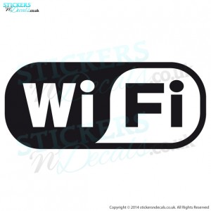 WiFi - Logo, Icon, Symbol - Window Graphic - Door Sticker - Vinyl Wall Decal