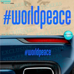 World Peace Car sticker